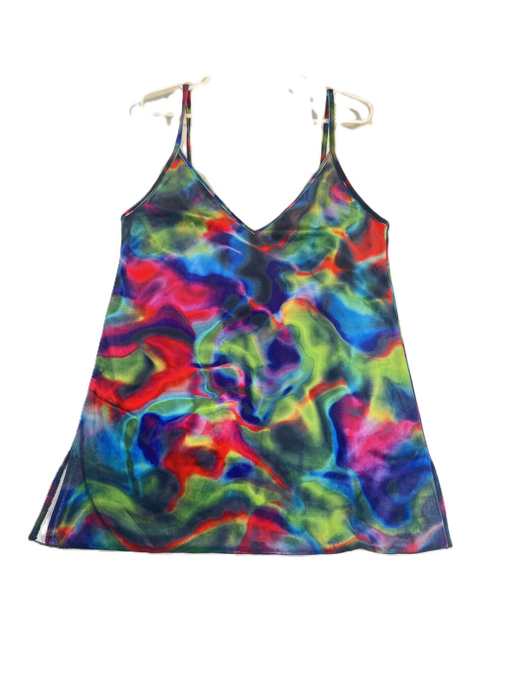Hurley Nebula Mini-Dress Woman's Medium Multicolor Tye Dye Adjustable Straps